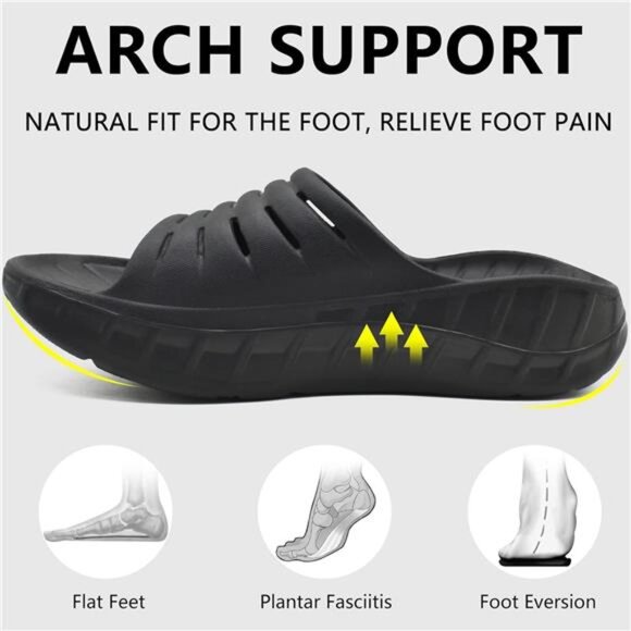 Mens Sport Recovery Sandals Plantar Fasciitis Thick Cushion Slides Sandals main image 6